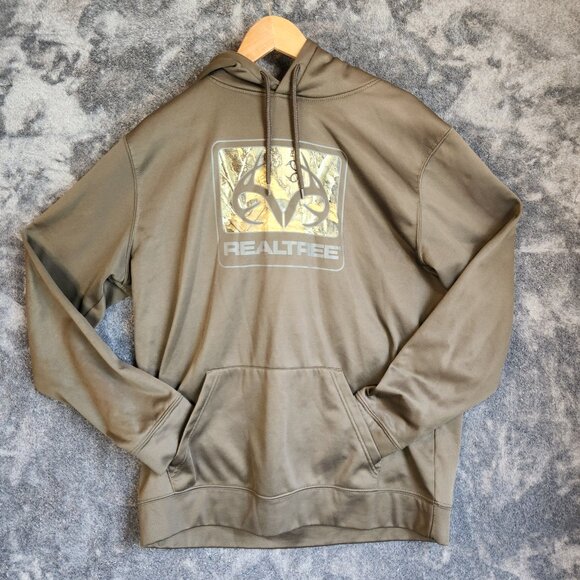 Realtree Other - Realtree Hoodie Sweatshirt Mens XL Green Camo Hunting Hike Outdoors Pockets